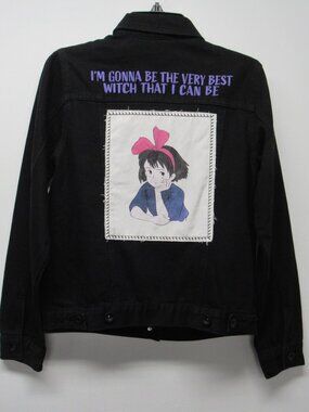 Her Universe Kiki’s Delivery Service Graphic Denim Jacket Studio Ghibli sz M
